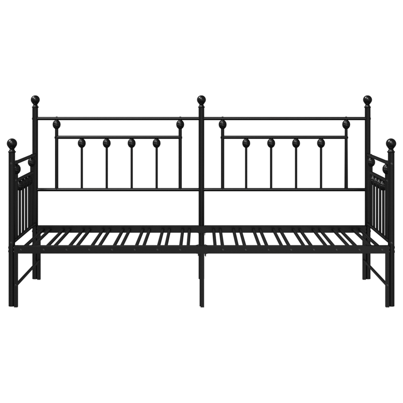 Casa si Gradina - Mobilier - Paturi si accesorii - Paturi - Cadru de pat Daybed cu trunda Negru 80x200 cm Otel - Infinity.ro