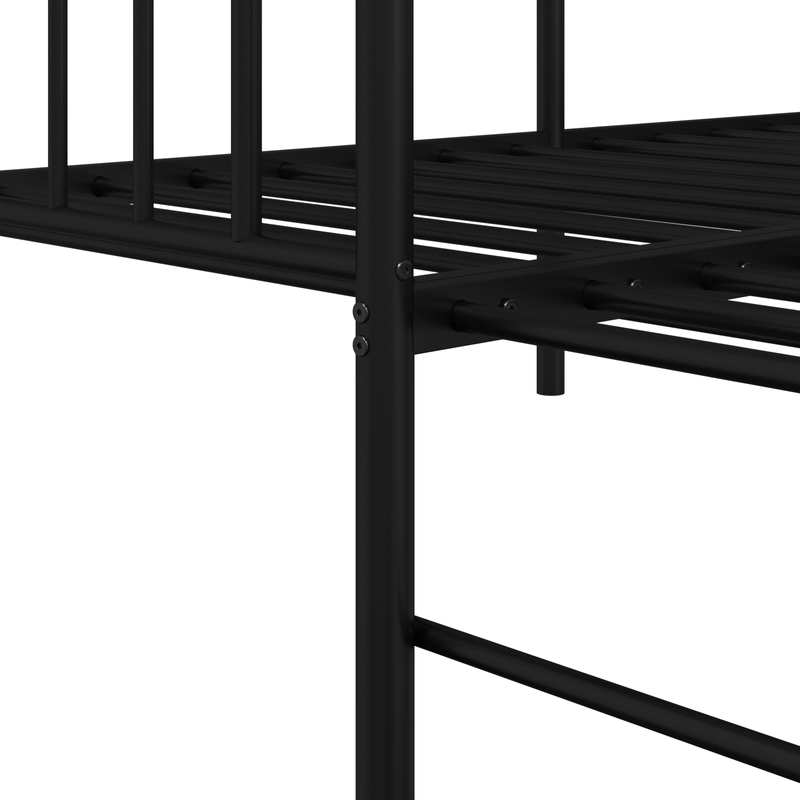 Casa si Gradina - Mobilier - Paturi si accesorii - Paturi - Cadru de pat Daybed cu trunda Negru 80x200 cm Otel - Infinity.ro