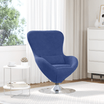 Casa si Gradina - Mobilier - Scaune si fotolii - Fotolii - Fotoliul Ovoid Albastru Politie Velvet - Infinity.ro
