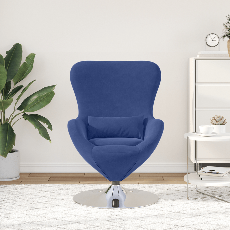 Casa si Gradina - Mobilier - Scaune si fotolii - Fotolii - Fotoliul Ovoid Albastru Politie Velvet - Infinity.ro