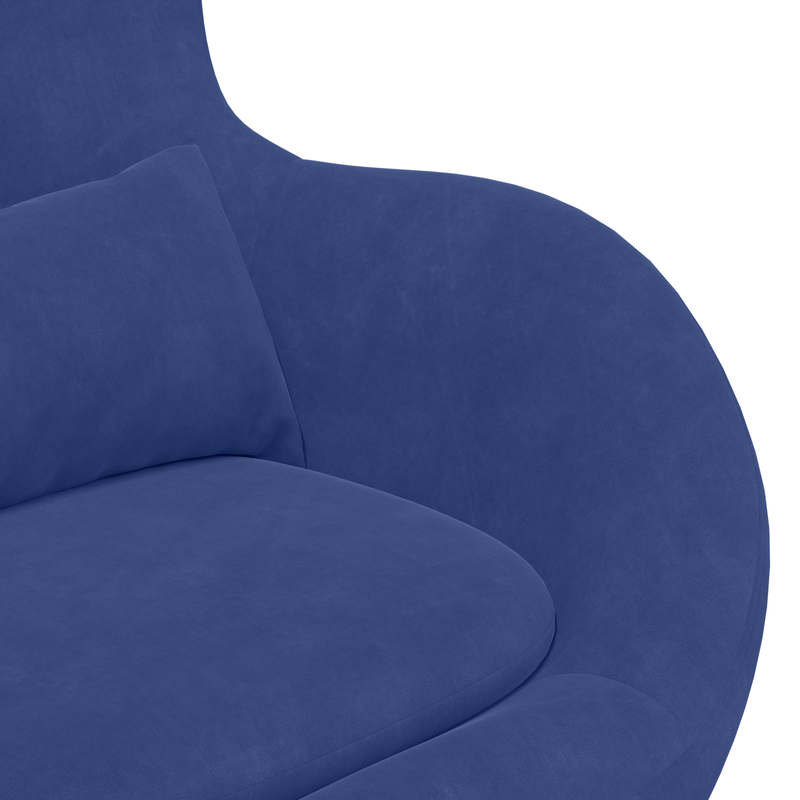 Casa si Gradina - Mobilier - Scaune si fotolii - Fotolii - Fotoliul Ovoid Albastru Politie Velvet - Infinity.ro