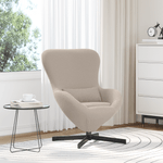 Casa si Gradina - Mobilier - Scaune si fotolii - Fotolii - Fotoliu tip ou, gri deschis, material similar lana - Infinity.ro