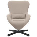 Casa si Gradina - Mobilier - Scaune si fotolii - Fotolii - Fotoliu tip ou, gri deschis, material similar lana - Infinity.ro