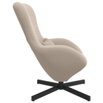Casa si Gradina - Mobilier - Scaune si fotolii - Fotolii - Fotoliu tip ou, gri deschis, material similar lana - Infinity.ro