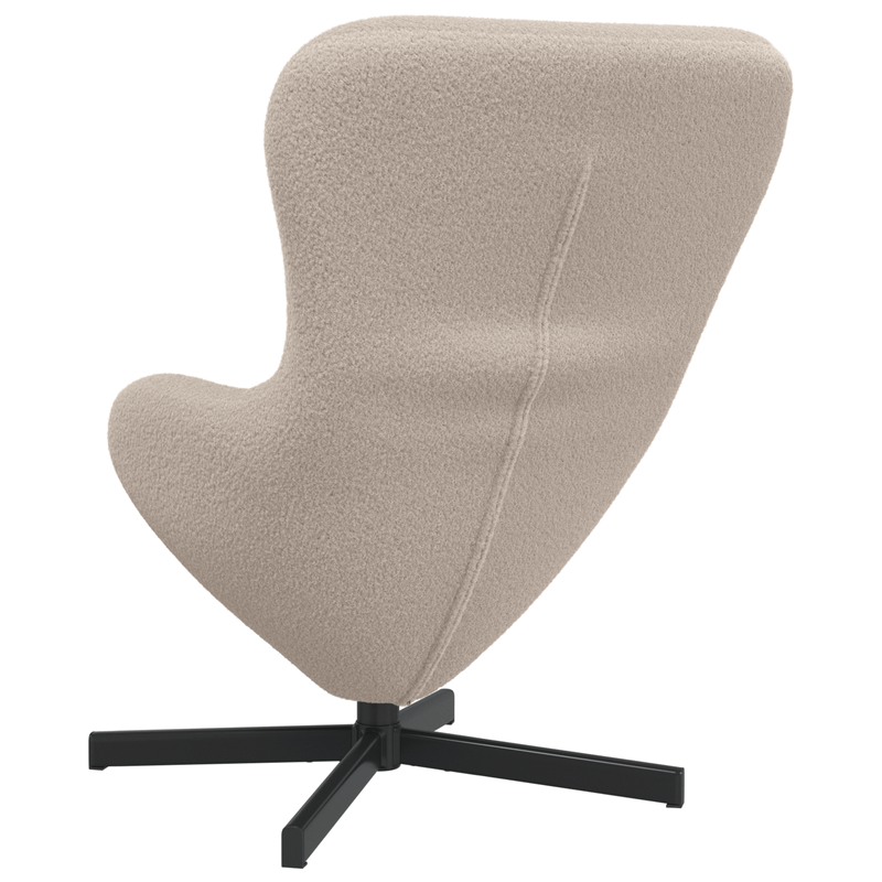 Casa si Gradina - Mobilier - Scaune si fotolii - Fotolii - Fotoliu tip ou, gri deschis, material similar lana - Infinity.ro