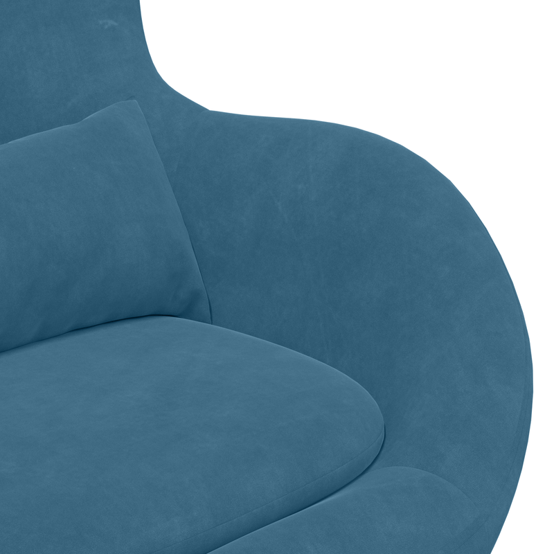 Casa si Gradina - Mobilier - Scaune si fotolii - Fotolii - Fotoliul Egg  din catifea albastra - Infinity.ro