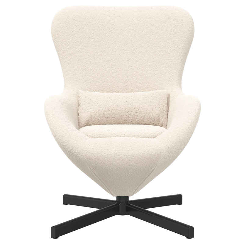 Casa si Gradina - Mobilier - Scaune si fotolii - Fotolii - Fotoliu tip ou, crem, material similar lana - Infinity.ro
