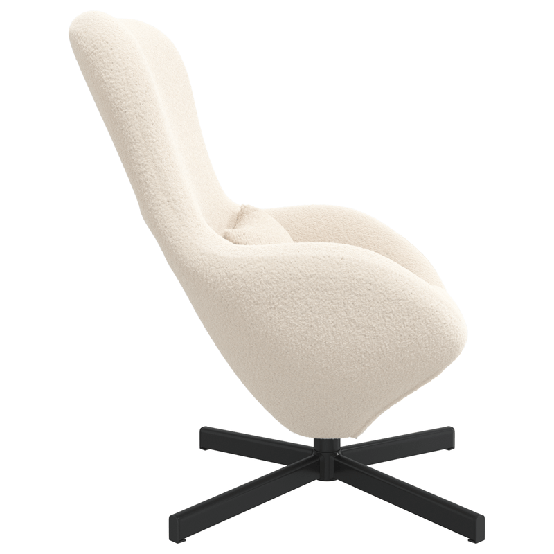 Casa si Gradina - Mobilier - Scaune si fotolii - Fotolii - Fotoliu tip ou, crem, material similar lana - Infinity.ro