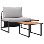 Casa si Gradina - Gradina si terasa - Mobilier exterior - Seturi mobila gradina - Set mobilier de gradina, 2 piese, single cu perne gri deschis - Infinity.ro