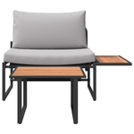 Casa si Gradina - Gradina si terasa - Mobilier exterior - Seturi mobila gradina - Set mobilier de gradina, 2 piese, single cu perne gri deschis - Infinity.ro