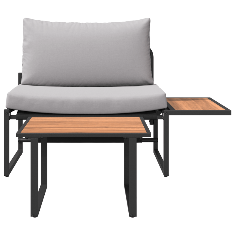 Casa si Gradina - Gradina si terasa - Mobilier exterior - Seturi mobila gradina - Set mobilier de gradina, 2 piese, single cu perne gri deschis - Infinity.ro