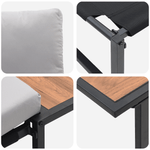 Casa si Gradina - Gradina si terasa - Mobilier exterior - Seturi mobila gradina - Set mobilier de gradina, 2 piese, single cu perne gri deschis - Infinity.ro