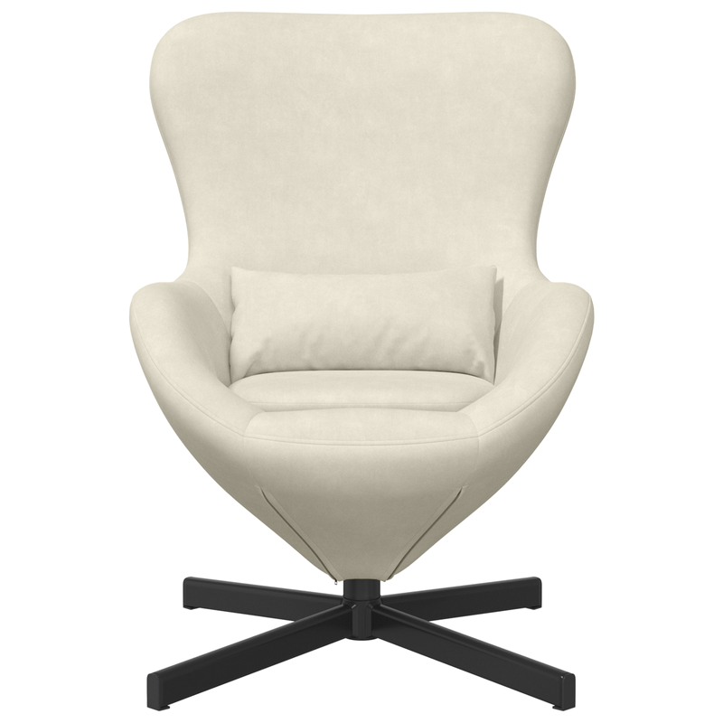 Casa si Gradina - Mobilier - Scaune si fotolii - Fotolii - Fotoliu tip ou, crem, catifea - Infinity.ro