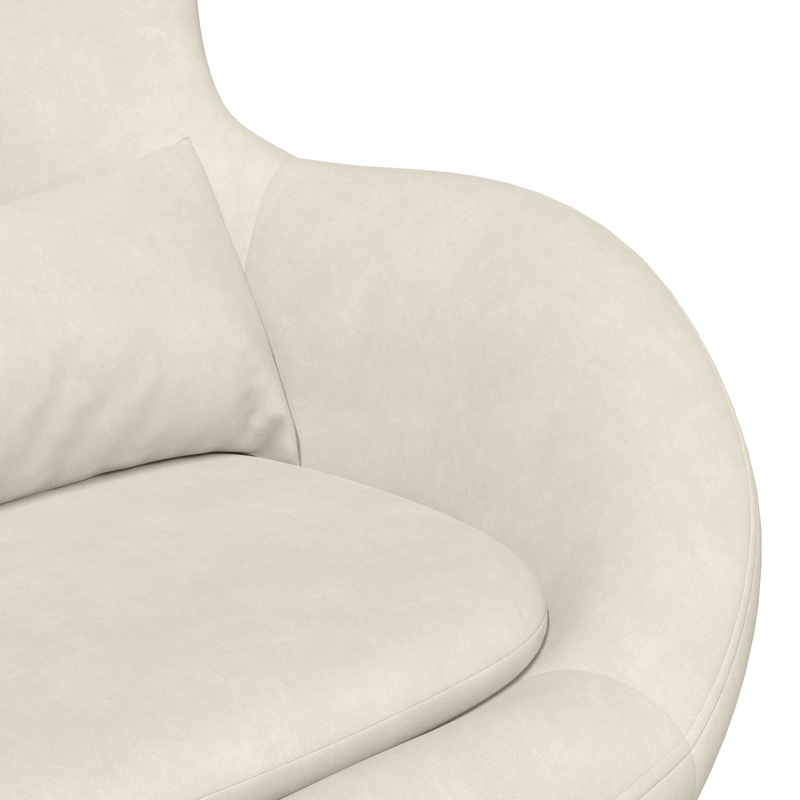 Casa si Gradina - Mobilier - Scaune si fotolii - Fotolii - Fotoliu tip ou, crem, catifea - Infinity.ro