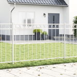 Casa si Gradina - Gradina si terasa - Garduri, panouri si accesorii - Gard de gradina, alb, 1,7x1 m, otel - Infinity.ro
