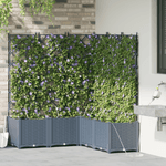 Casa si Gradina - Gradinarit si plante - Plante si ghivece - Ghivece si suporturi - Jardiniere de gradina cu sistem de irigatie, 5 buc. gri deschis - Infinity.ro