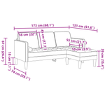 Casa si Gradina - Mobilier - Canapele si coltare - Canapele - Canapea 3 locuri cu sezlong L-verde inchis 160 cm Catifea - Infinity.ro