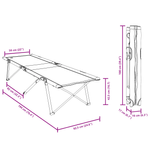 Sport si Outdoor - Camping - Mobilier pentru camping - Alte piese de mobilier pentru camping - Pat pliabil de camping cu geanta de transport Negru 600D Oxford Fabric - Infinity.ro