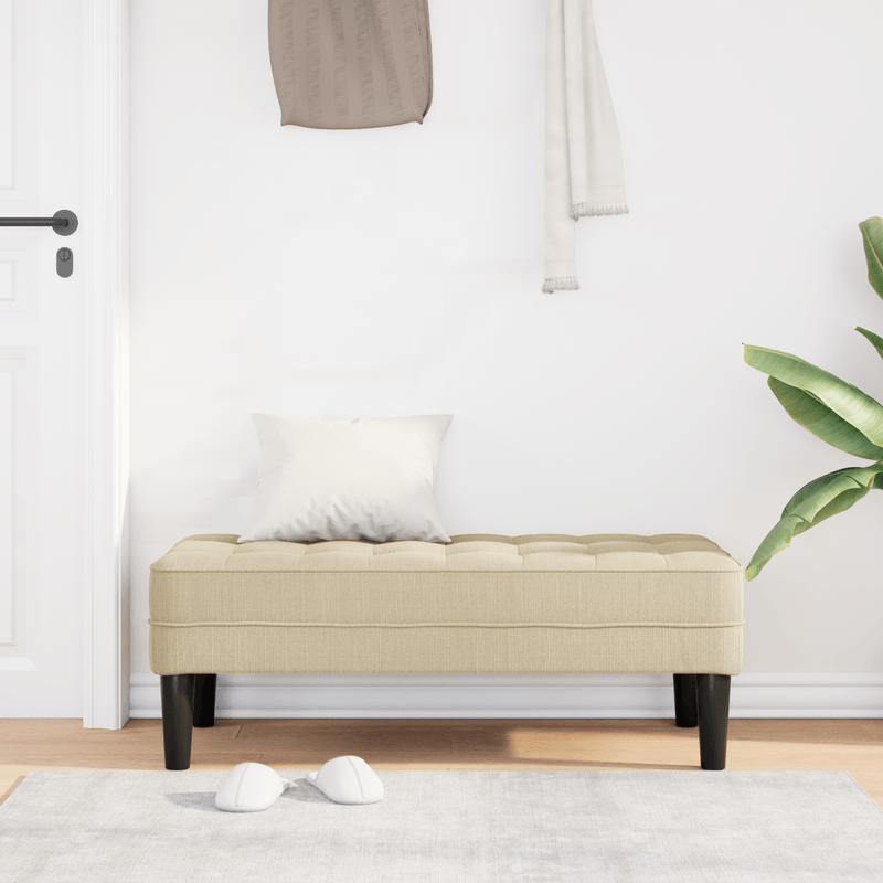 Casa si Gradina - Mobilier - Canapele si coltare - Banchete - Banca, crem, 113x57x39 cm, textil - Infinity.ro
