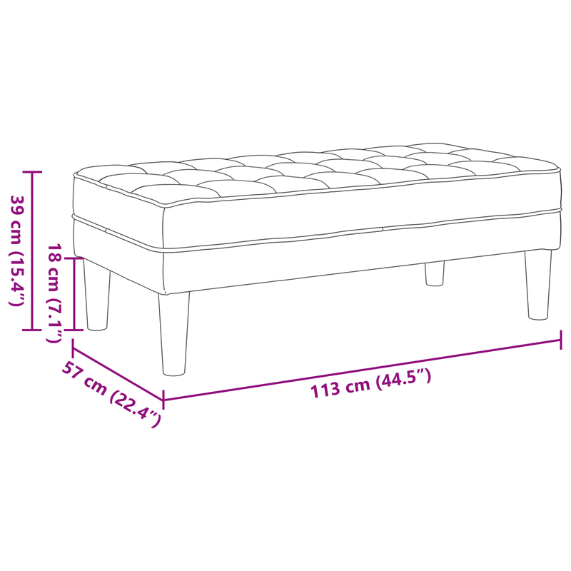 Casa si Gradina - Mobilier - Canapele si coltare - Banchete - Banca, crem, 113x57x39 cm, textil - Infinity.ro
