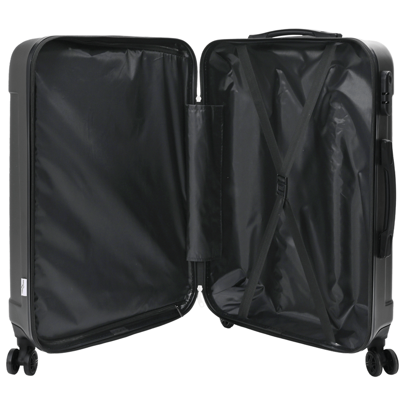Sport si Outdoor - Articole de voiaj - Genti voiaj - Set de valize 3 piese Carcasa tare Gri inchis 20'' 24'' 28'' ABS - Infinity.ro