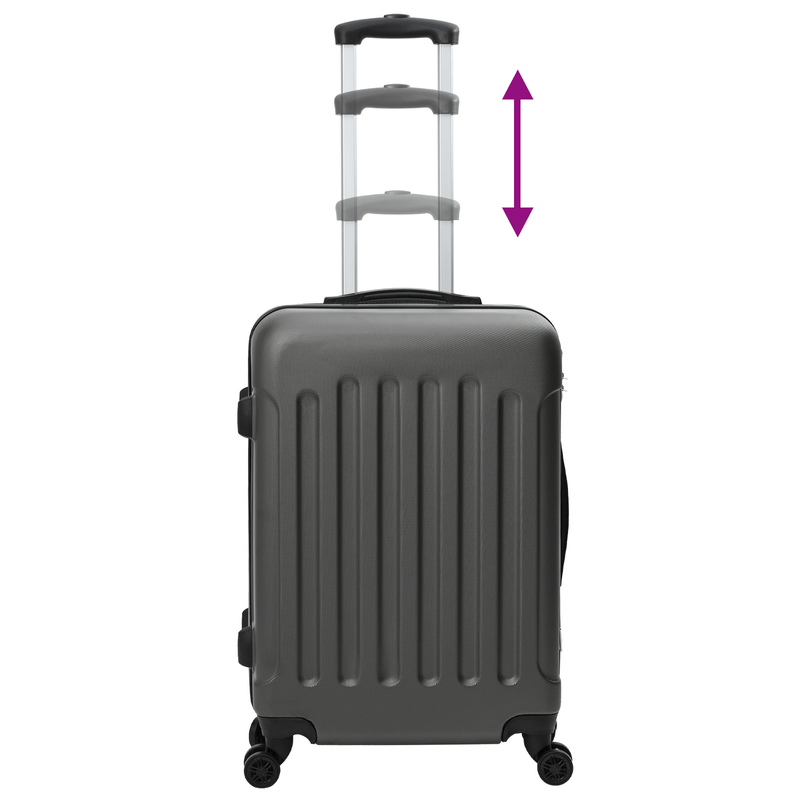 Sport si Outdoor - Articole de voiaj - Genti voiaj - Set de valize 3 piese Carcasa tare Gri inchis 20'' 24'' 28'' ABS - Infinity.ro