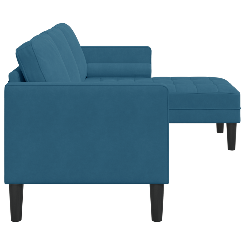 Casa si Gradina - Mobilier - Canapele si coltare - Canapele - Canapea L Albastra 173x131x67 cm Catifea - Infinity.ro