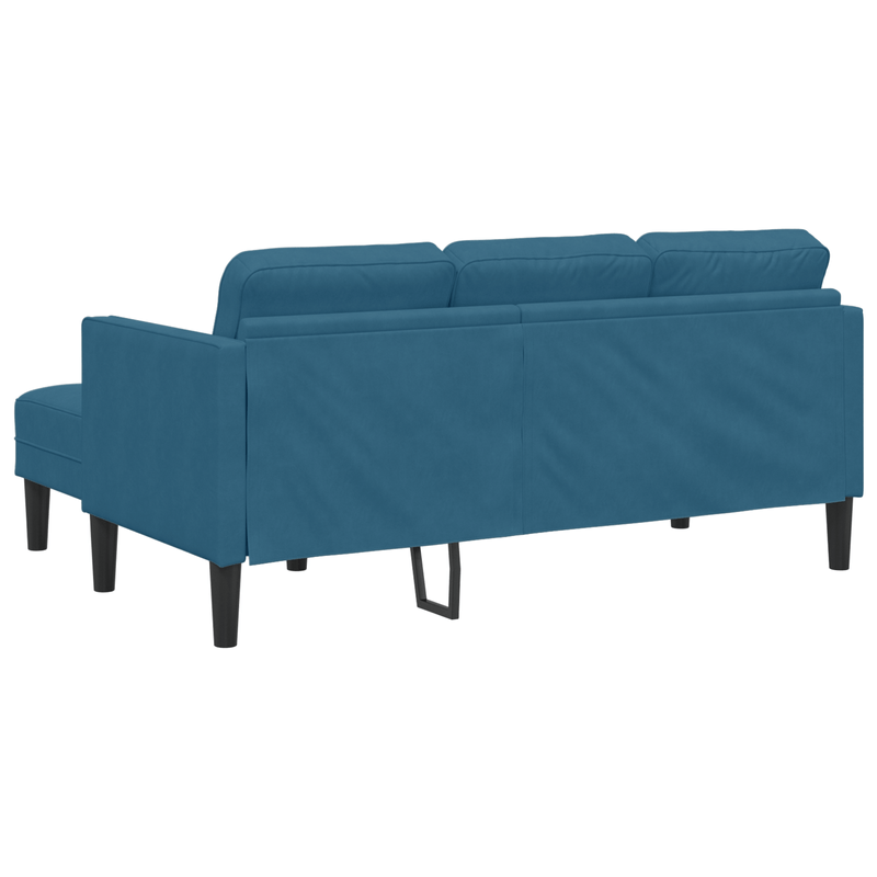 Casa si Gradina - Mobilier - Canapele si coltare - Canapele - Canapea L Albastra 173x131x67 cm Catifea - Infinity.ro