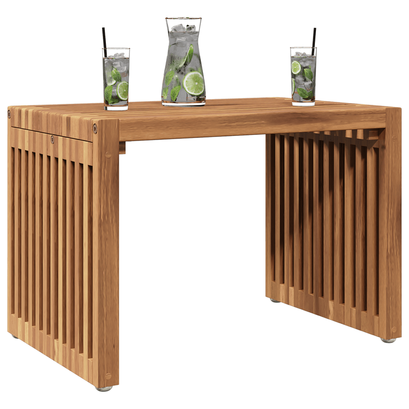 Casa si Gradina - Gradina si terasa - Mobilier exterior - Mese gradina - Masa laterala pentru gradina 50x32.5x35 cm Lemn masiv de tec - Infinity.ro