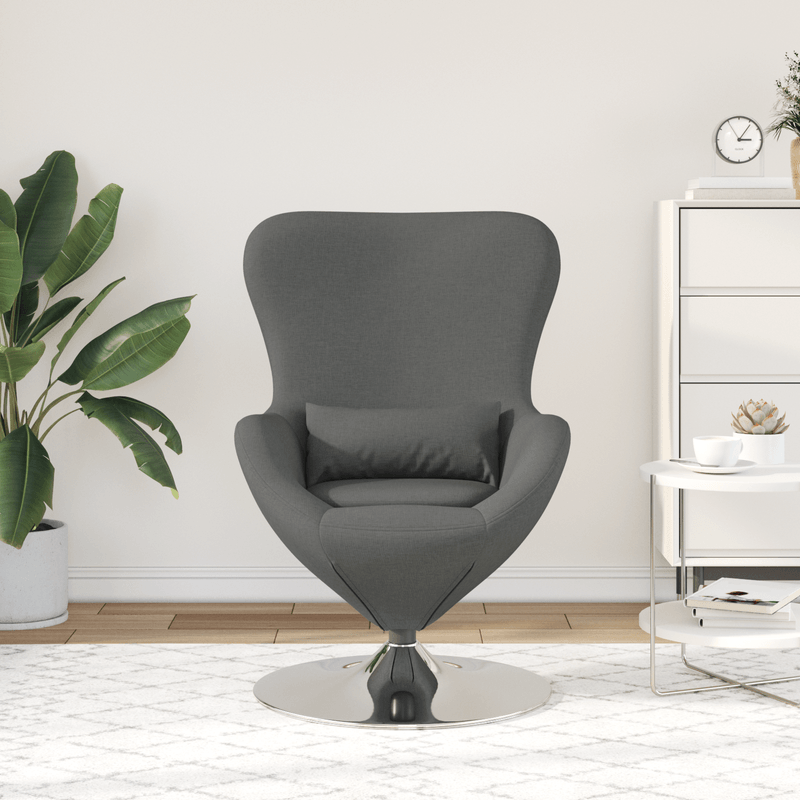 Casa si Gradina - Mobilier - Scaune si fotolii - Fotolii - Fotoliu tip ou, gri inchis, textil - Infinity.ro
