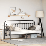 Casa si Gradina - Mobilier - Paturi si accesorii - Paturi - Cadru de pat zi  Negru 75x190 cm Otel - Infinity.ro