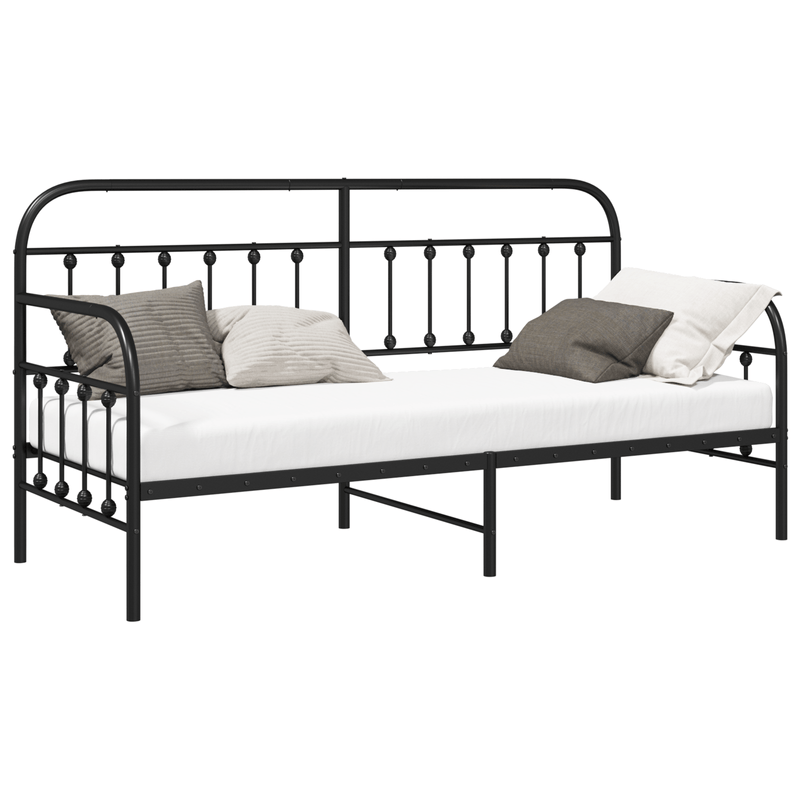 Casa si Gradina - Mobilier - Paturi si accesorii - Paturi - Cadru de pat zi  Negru 75x190 cm Otel - Infinity.ro