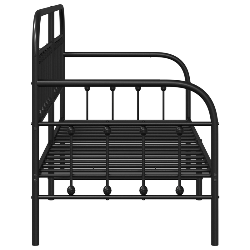Casa si Gradina - Mobilier - Paturi si accesorii - Paturi - Cadru de pat zi  Negru 75x190 cm Otel - Infinity.ro