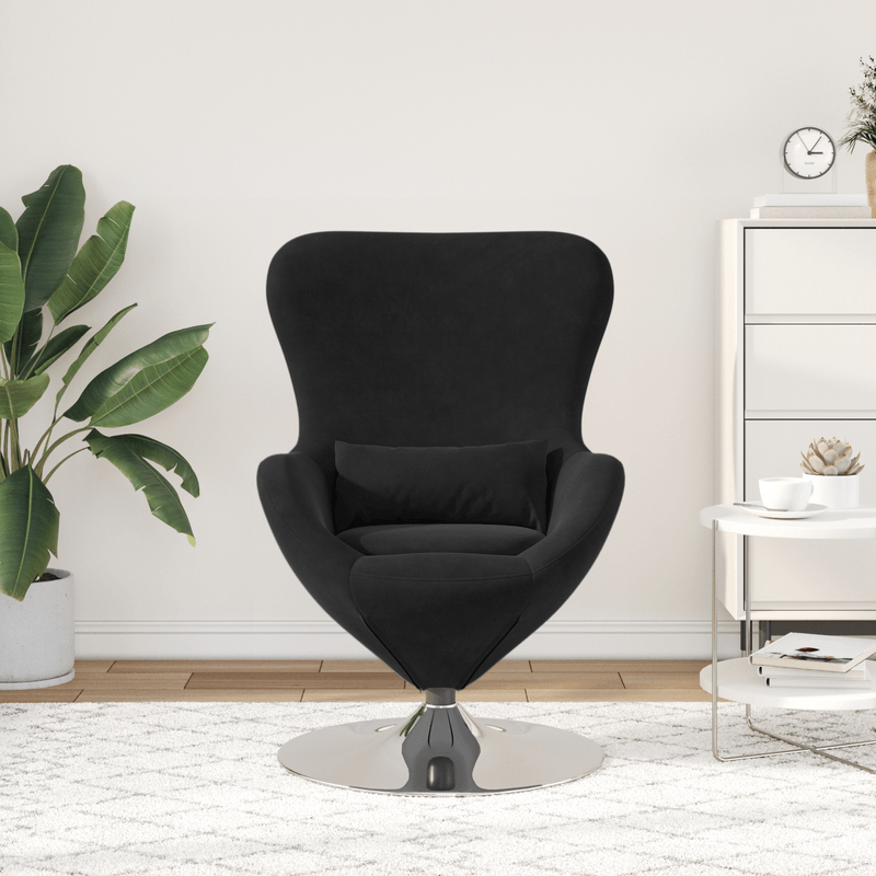 Casa si Gradina - Mobilier - Scaune si fotolii - Fotolii - Fotoliu tip ou  din catifea neagra - Infinity.ro