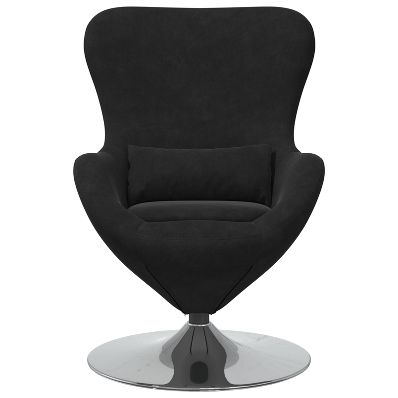 Casa si Gradina - Mobilier - Scaune si fotolii - Fotolii - Fotoliu tip ou  din catifea neagra - Infinity.ro