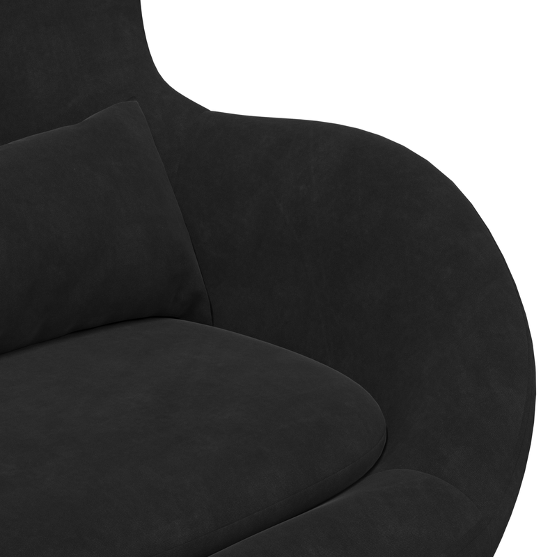 Casa si Gradina - Mobilier - Scaune si fotolii - Fotolii - Fotoliu tip ou  din catifea neagra - Infinity.ro