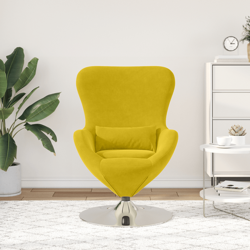 Casa si Gradina - Mobilier - Scaune si fotolii - Fotolii - Fotoliu ou  din catifea galbena - Infinity.ro