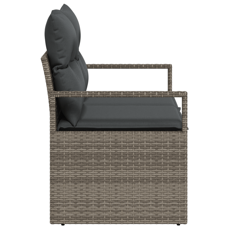 Casa si Gradina - Gradina si terasa - Mobilier exterior - Canapele si fotolii gradina - Canapea de gradina 2 pers., perne&depozitare, gri, poliratan - Infinity.ro
