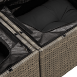 Casa si Gradina - Gradina si terasa - Mobilier exterior - Canapele si fotolii gradina - Canapea de gradina 2 pers., perne&depozitare, gri, poliratan - Infinity.ro