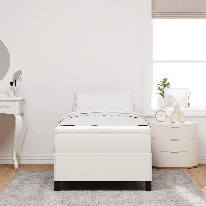 Casa si Gradina - Mobilier - Paturi si accesorii - Paturi - Cadru de pat, crem, 80x200 cm, velur - Infinity.ro