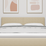 Casa si Gradina - Mobilier - Paturi si accesorii - Accesorii paturi - Tablie de pat design simplu, gri verde deschis, 140 cm, velur - Infinity.ro