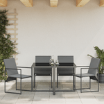 Casa si Gradina - Gradina si terasa - Mobilier exterior - Scaune si sezlonguri gradina - Fotolii de gradina cu perne, 4 buc., negru, textilena - Infinity.ro