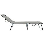 Casa si Gradina - Gradina si terasa - Mobilier exterior - Scaune si sezlonguri gradina - Lounge pliabil portabil Gri din material Oxford 600D - Infinity.ro