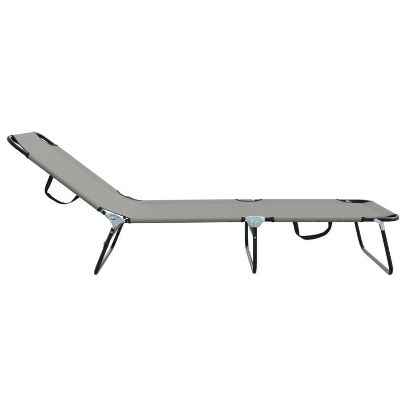 Casa si Gradina - Gradina si terasa - Mobilier exterior - Scaune si sezlonguri gradina - Lounge pliabil portabil Gri din material Oxford 600D - Infinity.ro