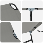 Casa si Gradina - Gradina si terasa - Mobilier exterior - Scaune si sezlonguri gradina - Lounge pliabil portabil Gri din material Oxford 600D - Infinity.ro