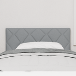 Casa si Gradina - Mobilier - Paturi si accesorii - Accesorii paturi - Tablie de pat model romboidal gri deschis 90 cm textil - Infinity.ro