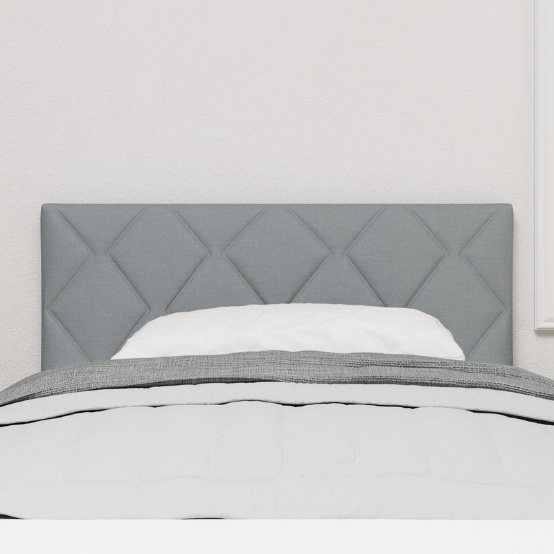 Casa si Gradina - Mobilier - Paturi si accesorii - Accesorii paturi - Tablie de pat model romboidal gri deschis 90 cm textil - Infinity.ro