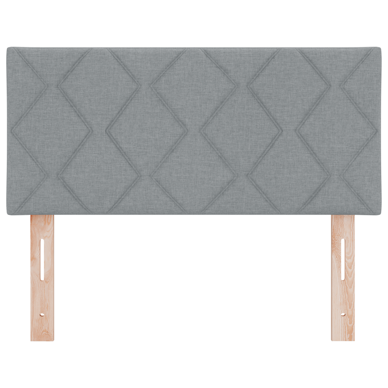Casa si Gradina - Mobilier - Paturi si accesorii - Accesorii paturi - Tablie de pat model romboidal gri deschis 90 cm textil - Infinity.ro