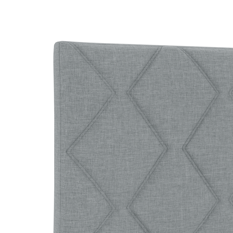 Casa si Gradina - Mobilier - Paturi si accesorii - Accesorii paturi - Tablie de pat model romboidal gri deschis 90 cm textil - Infinity.ro