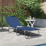 Casa si Gradina - Gradina si terasa - Mobilier exterior - Scaune si sezlonguri gradina - Sezlong pliabil portabil Albastru 600D Oxfor Fabric - Infinity.ro